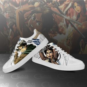 Eren Jeager Skate Sneakers Attack On Titan Anime Shoes PN10 6