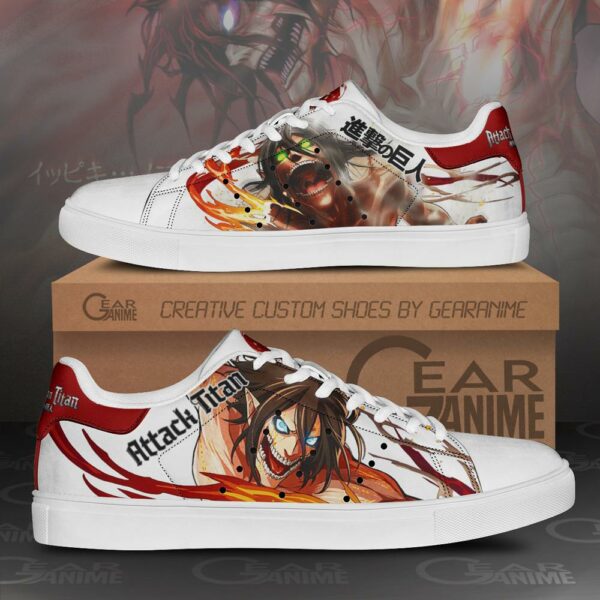 Eren Titan Skate Sneakers Uniform Attack On Titan Anime Shoes PN10 1