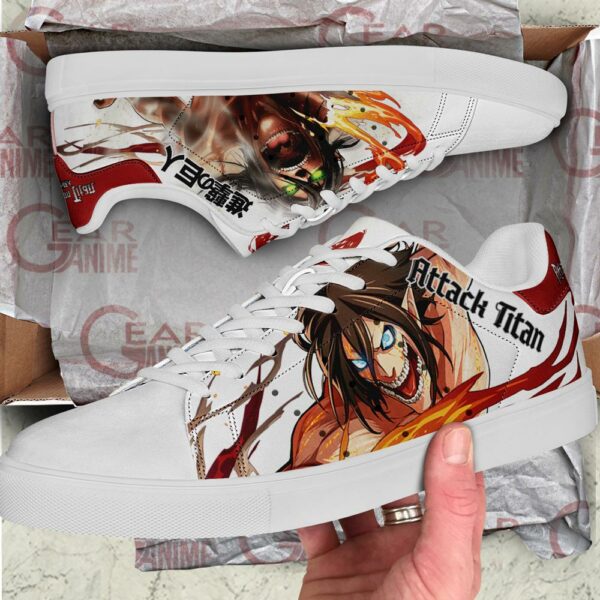 Eren Titan Skate Sneakers Uniform Attack On Titan Anime Shoes PN10 2