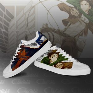 Levi Ackerman Skate Sneakers Attack On Titan Anime Shoes PN10 6