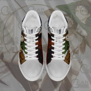 Levi Ackerman Skate Sneakers Attack On Titan Anime Shoes PN10 7