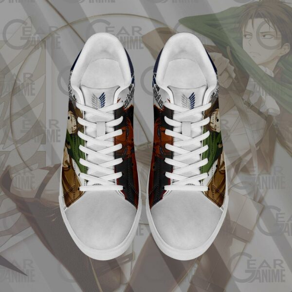 Levi Ackerman Skate Sneakers Attack On Titan Anime Shoes PN10 4