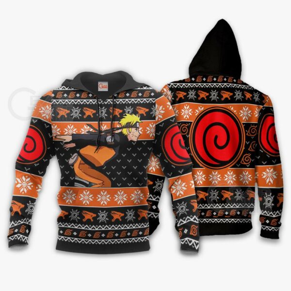 Naruto Running Ugly Christmas Sweater Naruto Anime Xmas Gift VA10 3