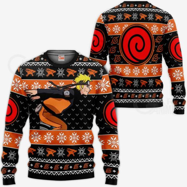 Naruto Running Ugly Christmas Sweater Naruto Anime Xmas Gift VA10 1