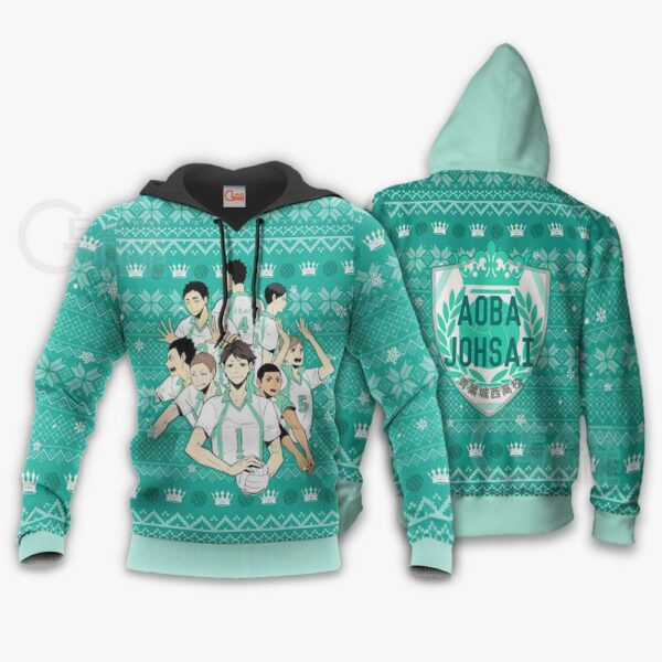 Aoba Johsai Ugly Christmas Sweater Haikyuu Anime Xmas Shirt VA10 3