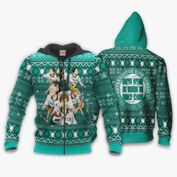 Dateko Ugly Christmas Sweater Date Tech High Haikyuu Xmas VA10 2