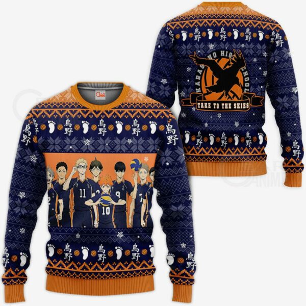 Karasuno Ugly Christmas Sweater Haikyuu Anime Xmas Shirt VA10 1