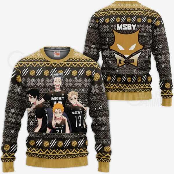 MSBY Black Jackals Ugly Christmas Sweater Haikyuu Anime Xmas Gift VA10 1