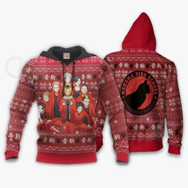 Nekoma High Ugly Christmas Sweater Haikyuu Anime Xmas Shirt VA10 3