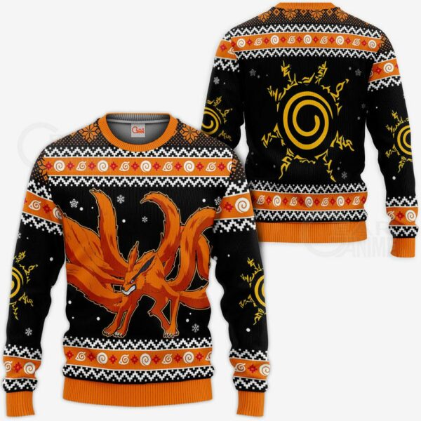 Kurama Nine Tails Ugly Christmas Sweater Naruto Anime Xmas Gift VA10 1