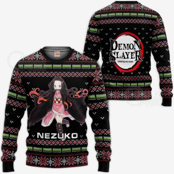 Nezuko Kamado Ugly Sweater Christmas Demon Slayer Anime Gift VA10 1