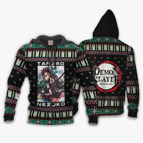 Tanjiro And Nezuko Ugly Sweater Christmas Demon Slayer Anime Gift VA10 2