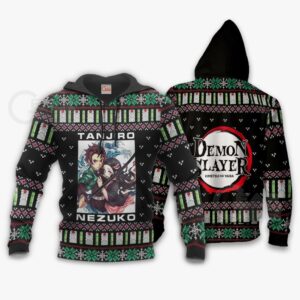 Tanjiro And Nezuko Ugly Sweater Christmas Demon Slayer Anime Gift VA10 7