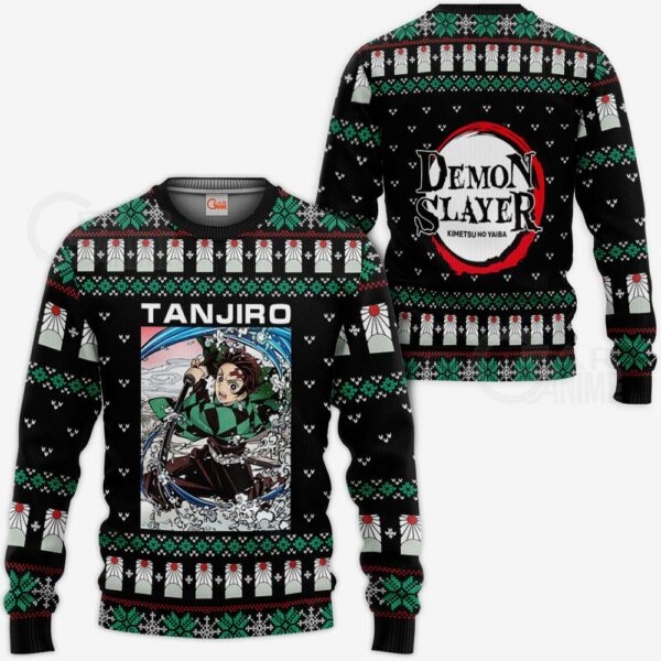 Tanjiro Kamado Ugly Sweater Christmas Demon Slayer Anime Gift VA10 1