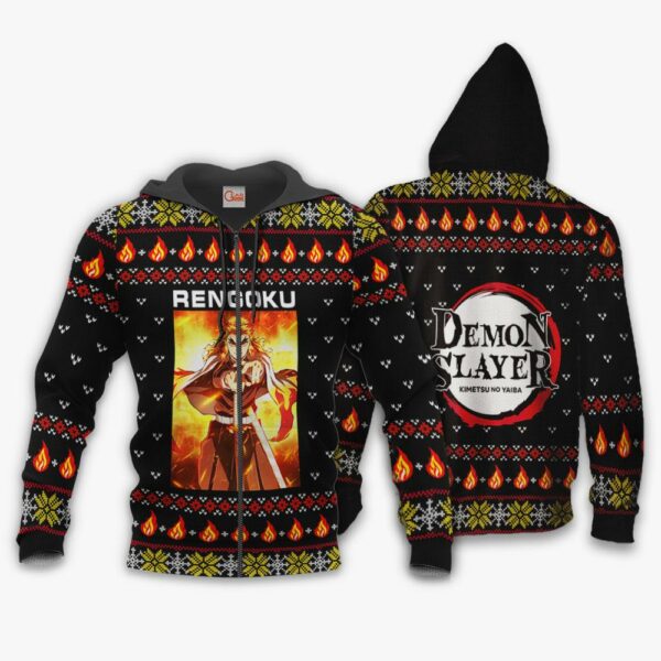 Kyojuro Rengoku Ugly Christmas Sweater Demon Slayer Anime Xmas Gift VA10 2