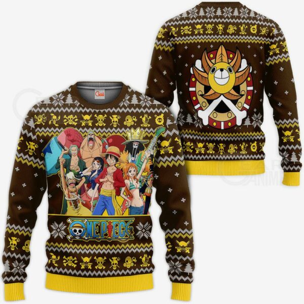 Straw Hat Pirates Ugly Christmas Sweater One Piece Anime Xmas Gift VA10 1