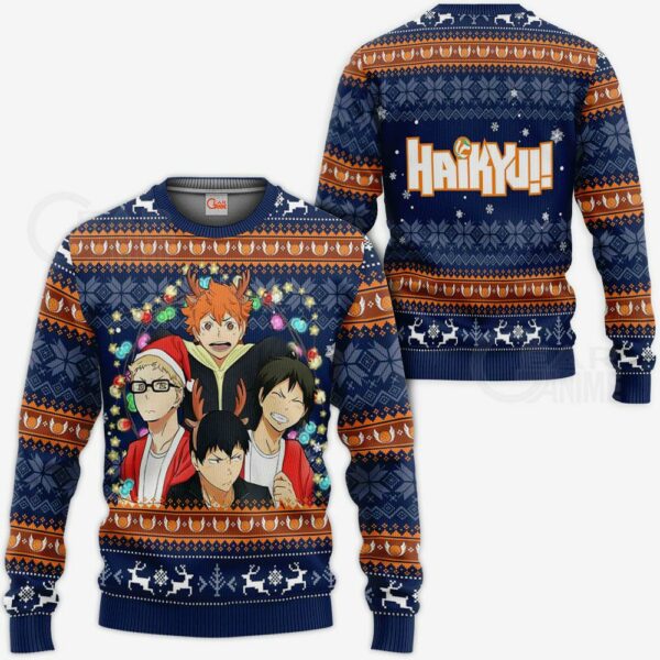 Haikyuu Ugly Christmas Sweater Haikyuu Anime Xmas Gift VA10 1