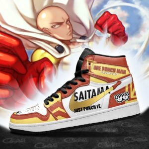 Saitama Sneakers Just Punch It One Punch Man Anime Shoes MN10 9