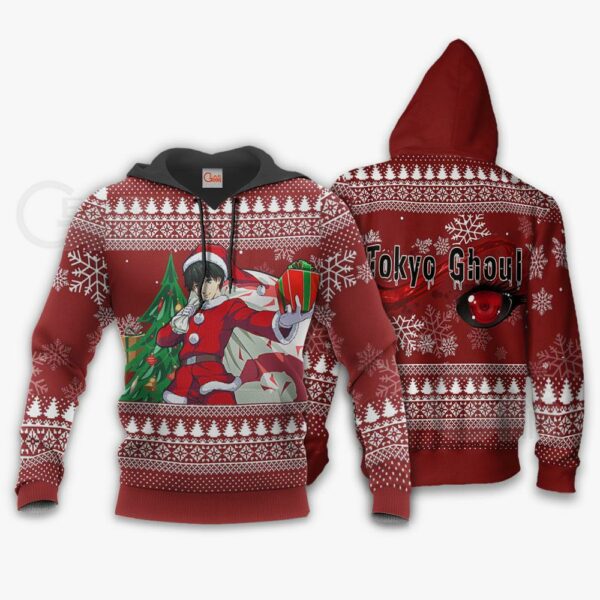 Ken Kaneki Santa Ugly Christmas Sweater Tokyo Ghoul Anime Xmas VA11 3