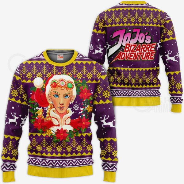 Giorno Giovanna Ugly Christmas Sweater JoJo's Bizarre Adventure Anime VA11 1