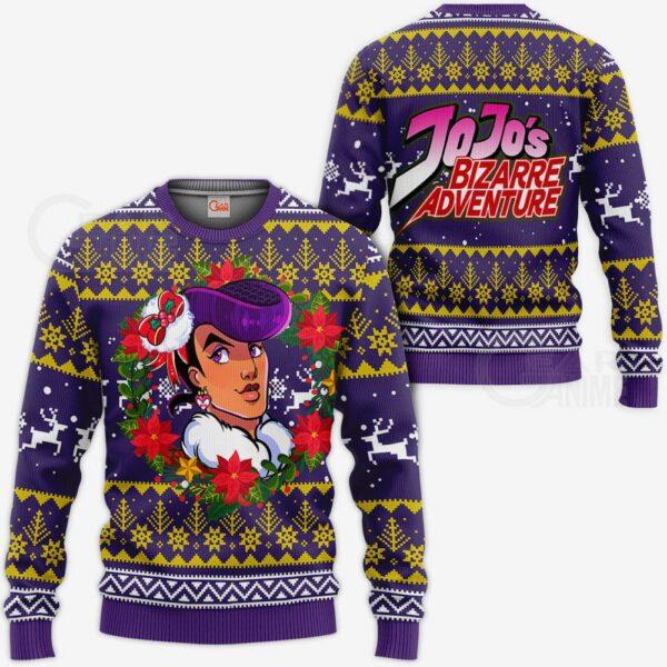 Josuke Higashikata Ugly Christmas Sweater JoJo's Bizarre Adventure Anime VA11 1