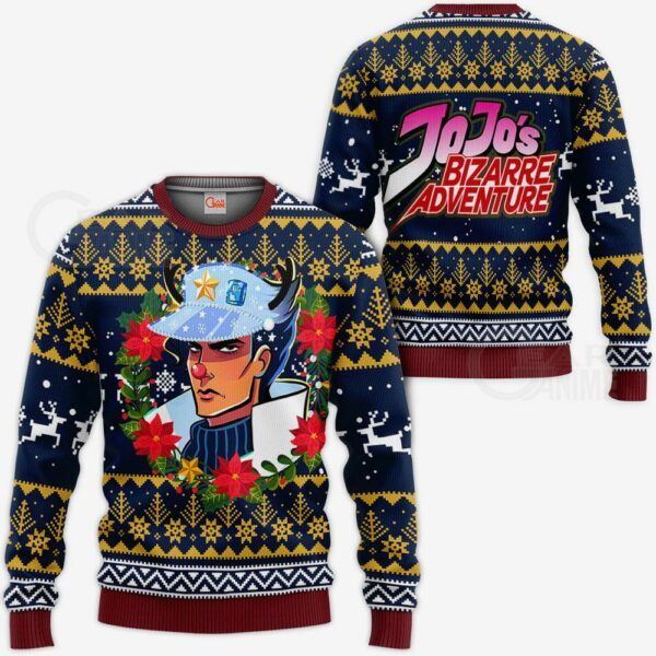 Jotaro Kujo Ugly Christmas Sweater JoJo's Bizarre Adventure Anime VA11 1