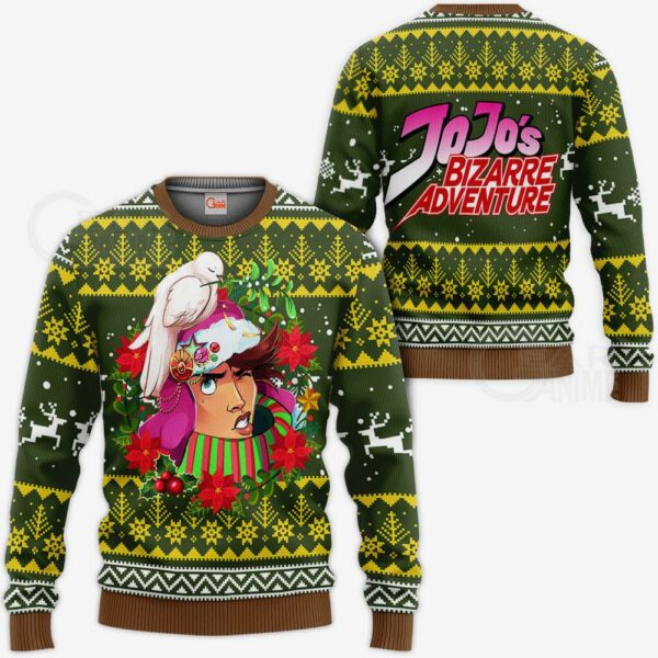 Joseph Joestar Ugly Christmas Sweater JoJo's Bizarre Adventure Anime VA11 1