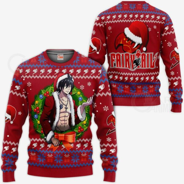 Fairy Tail Gray Fullbuster Ugly Christmas Sweater Anime Xmas VA11 1