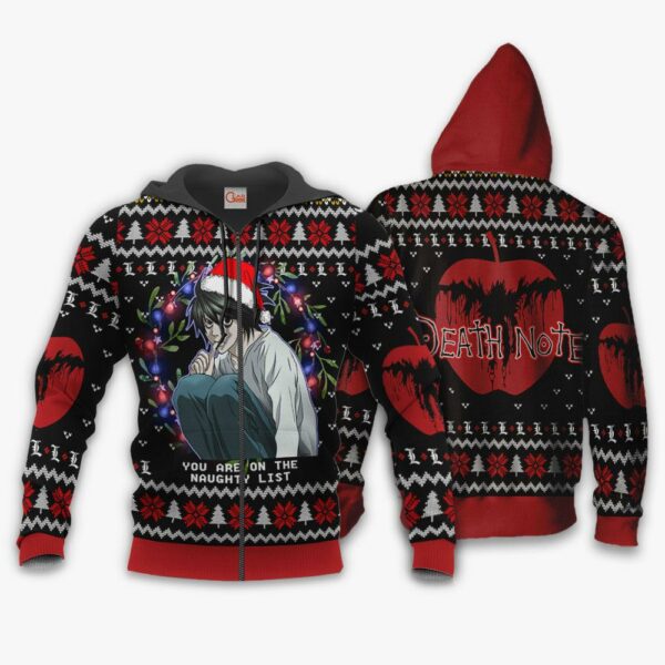 L Lawliet Ugly Christmas Sweater Death Note Anime Xmas Gift VA11 2