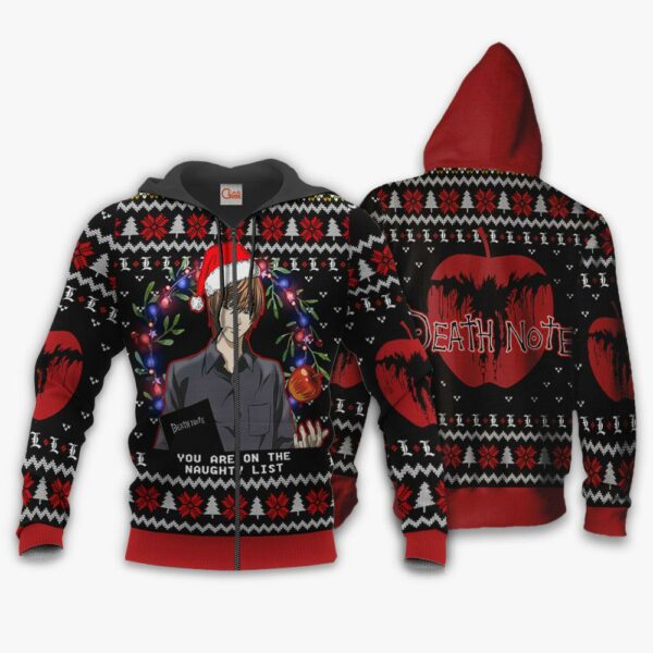 Light Yagami Ugly Christmas Sweater Death Note Anime Xmas Gift VA11 2