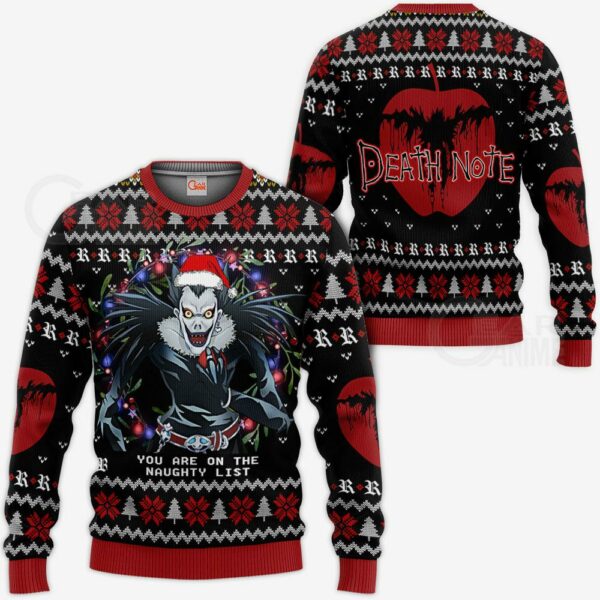 Ryuk Ugly Christmas Sweater Death Note Anime Xmas Gift VA11 1