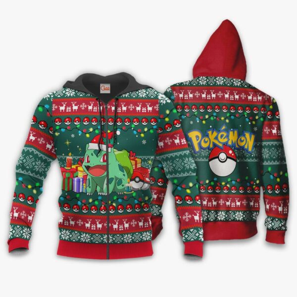 Bulbasaur Ugly Christmas Sweater Pokemon Anime Xmas Gift VA11 2