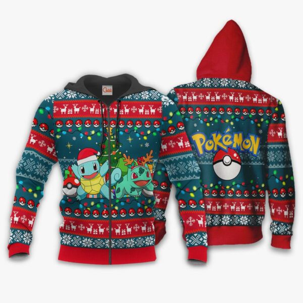 Bulbasaur and Squirtle Ugly Christmas Sweater Pokemon Xmas Gift VA11 2