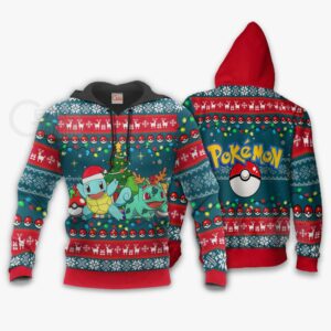 Bulbasaur and Squirtle Ugly Christmas Sweater Pokemon Xmas Gift VA11 7