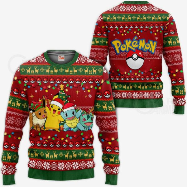 Pokemons Ugly Christmas Sweater Anime Xmas Gift VA11 1