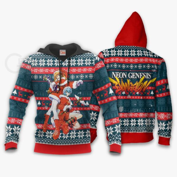 Neon Genesis Evangelion Ugly Christmas Sweater Anime Xmas Gift VA11 3