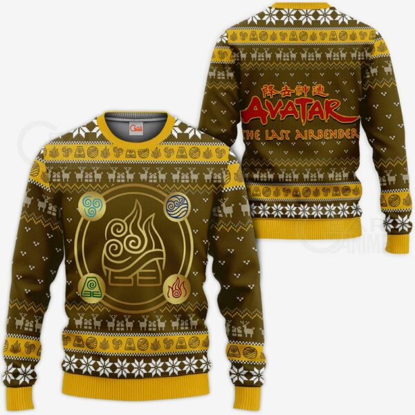 Avatar Airbender Ugly Christmas Sweater Symbols Anime Xmas Gift VA11 1