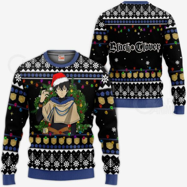 Yuno Ugly Christmas Sweater Black Clover Anime Xmas Gift VA11 1