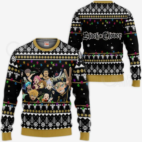 Black Bull Ugly Christmas Sweater Black Clover Anime Xmas Gift VA11 1