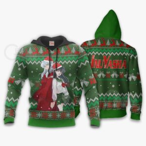 Inuyasha & Kagome Ugly Christmas Sweater Inuyasha Anime Xmas Gift VA11 7