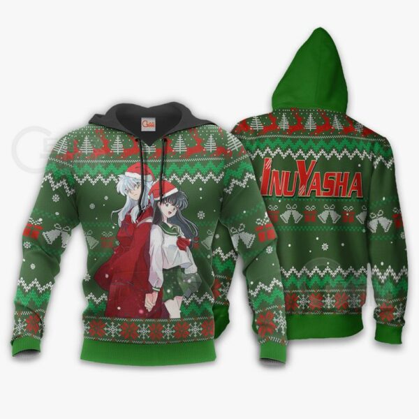 Inuyasha & Kagome Ugly Christmas Sweater Inuyasha Anime Xmas Gift VA11 3