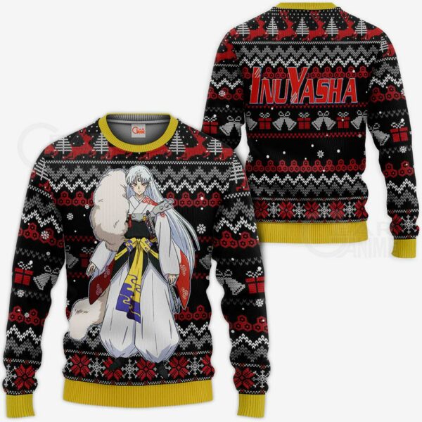 Sesshomaru Ugly Christmas Sweater Inuyasha Anime Xmas Gift VA11 1