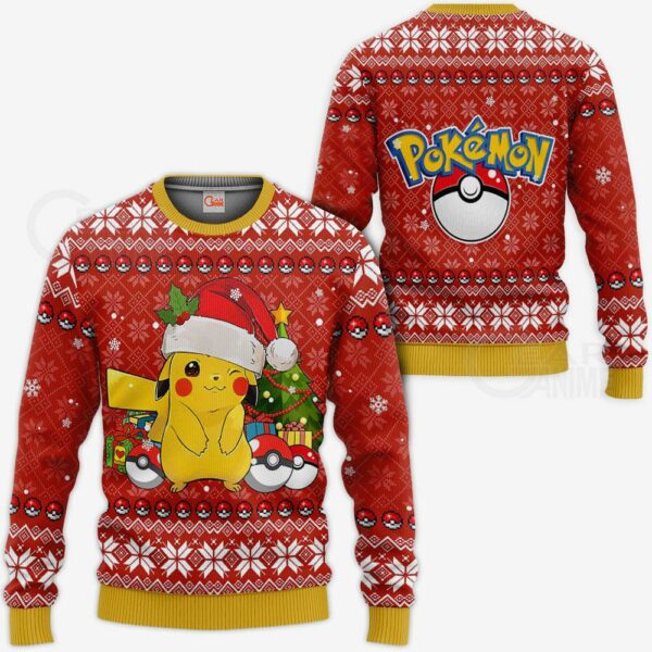 Pikachu Ugly Christmas Sweater Pokemon Anime Xmas Gift 1