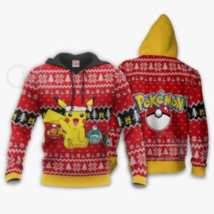 Cute Pikachu Ugly Christmas Sweater Pokemon Anime Xmas Gift 7