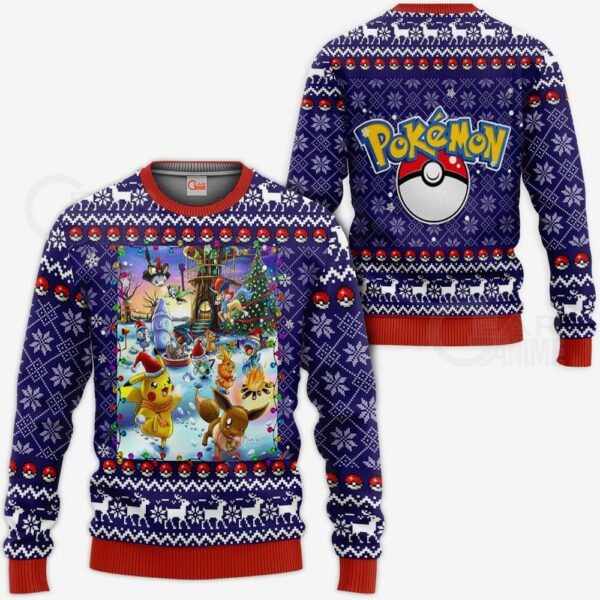 Pokemon Ugly Christmas Sweater Happy Pokemon Anime Xmas Gift VA11 1