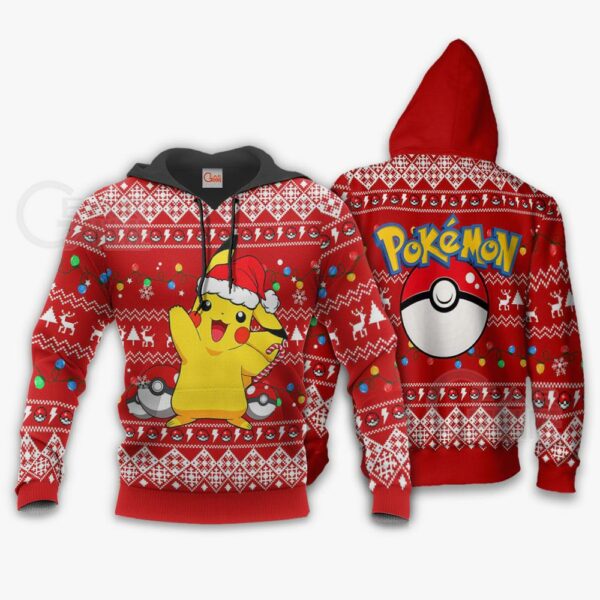 Pikachu Santa Ugly Christmas Sweater Pokemon Anime Xmas Gift 3