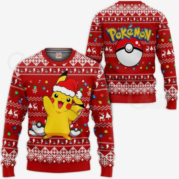 Pikachu Santa Ugly Christmas Sweater Pokemon Anime Xmas Gift 1