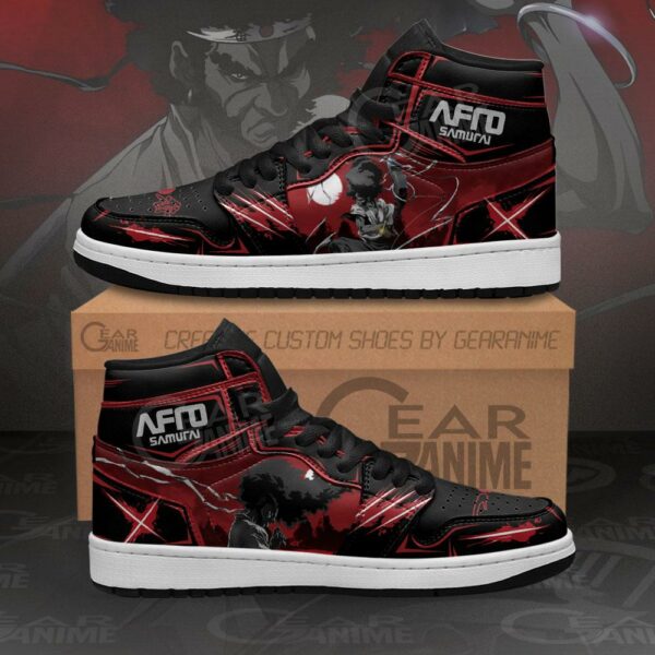 Afro Samurai Sneakers Black Red Custom Anime Shoes MN11 1