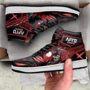 Afro Samurai Sneakers Black Red Custom Anime Shoes MN11 7