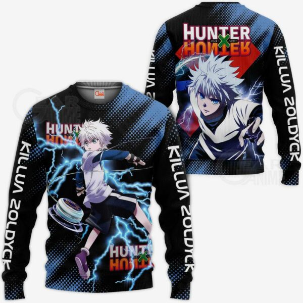 Killua Zoldyck Shirt Hunter X Hunter Custom Anime Hoodie Jacket 2